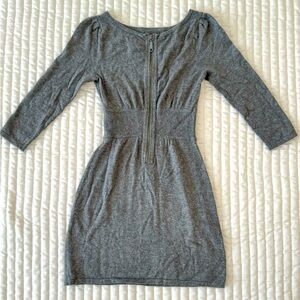 Express Grey Long Sleeved Sweater Dress